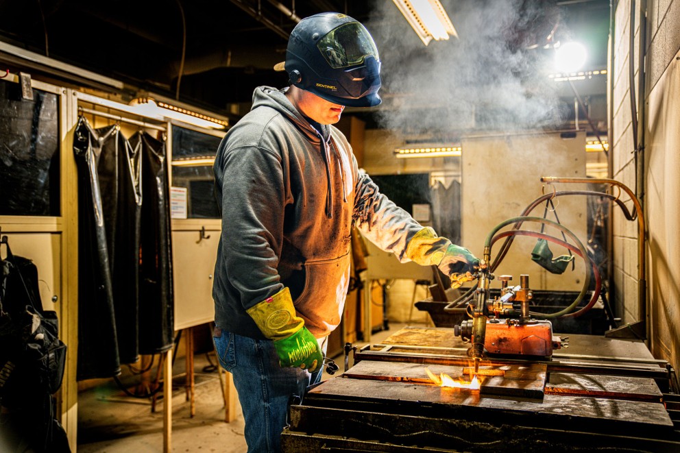 man working in manufacturing facility