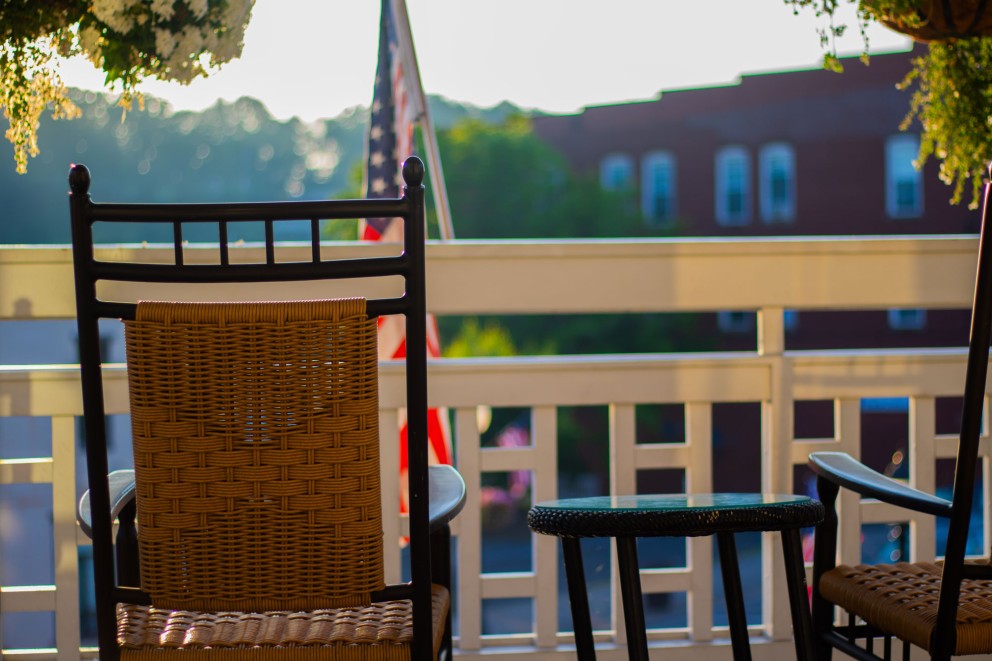 rocking chairs on porch
